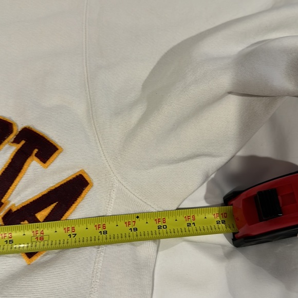 Vintage Champion Reverse Weave White Red MINNESOTA Pullover Crewneck Sweatshirt - Picture 9 of 10